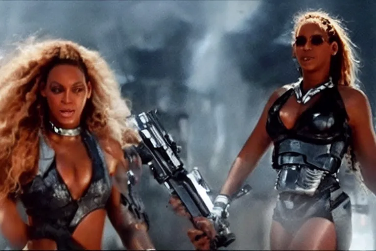 Image similar to VFX movie where Beyonce plays the Terminator by James Cameron