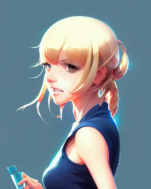 Image similar to anna faris, portrait shinkai makoto studio ghibli studio key hideaki anno sakimichan stanley artgerm lau rossdraws james jean marc simonetti elegant highly detailed digital painting artstation pixiv