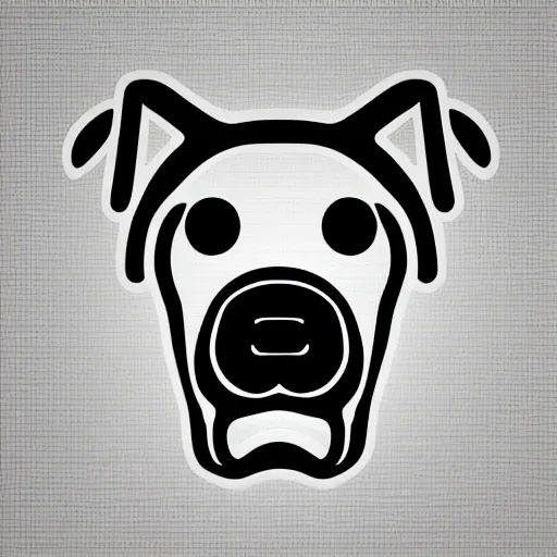 Image similar to dog simple icons, black and white