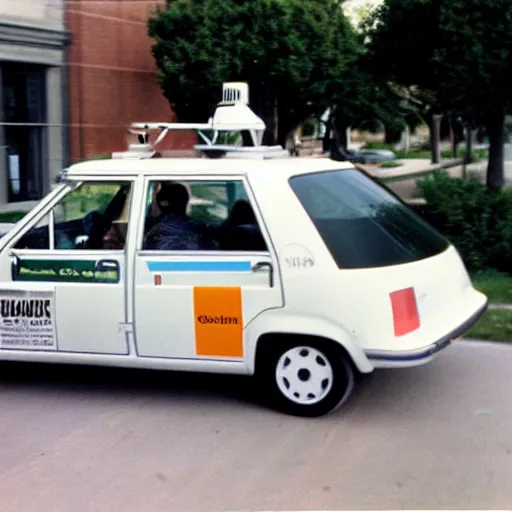 Prompt: google street view car ( 1 9 8 5 )