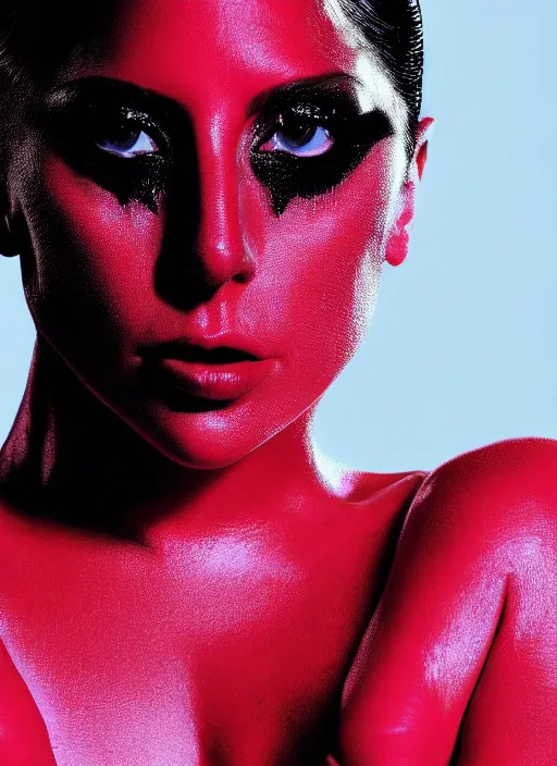 Image similar to lady gaga by nick knight, born this way, born this way album, red weapon 8 k s 3 5, cooke anamorphic / i lenses, highly detailed, cinematic lighting