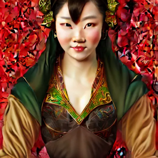 Image similar to beautiful women with oriental faces, character portrait, sharp, digital matte painting, by asher brown durand, trending on artstation