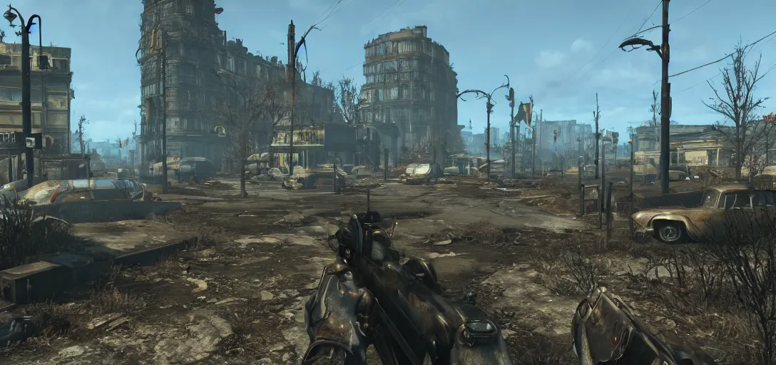 Prompt: Fallout 4 in Paris, very detailed, dynamic colors