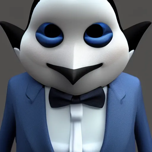 Prompt: selfie of a groovy penguin in a suit, blue penguin, hair, godfather, symmetrical, dark background, smoke, realistic, highly detailed, trending on artstation, in unreal engine,