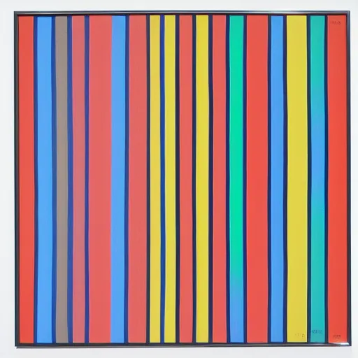 Prompt: ekg, painting by sol lewitt