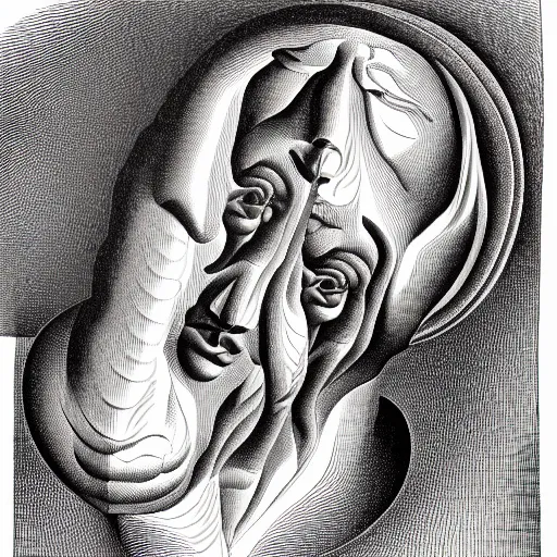 Image similar to red graphic conceptual post - mortem monumental portrait made by escher and william blake and salvador dali, highly conceptual art, intricate detailed painting, illustration sharp detail, vector sharp graphic, manga 1 9 9 0