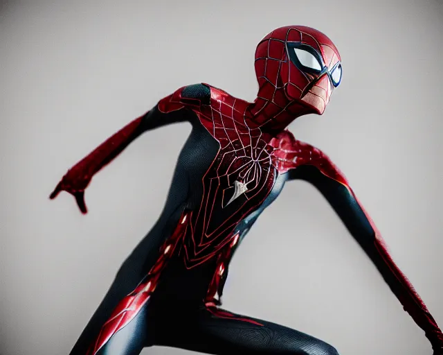 Image similar to iron spider suit, lomography lady grey
