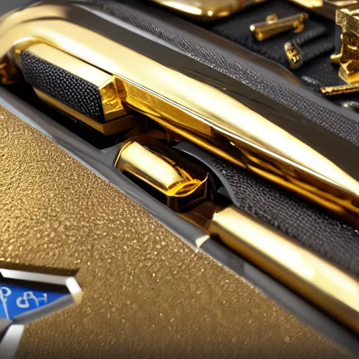 Prompt: gold luxurious shotgun, closeup, 8k, realistic, extreme details, detailed, sharp