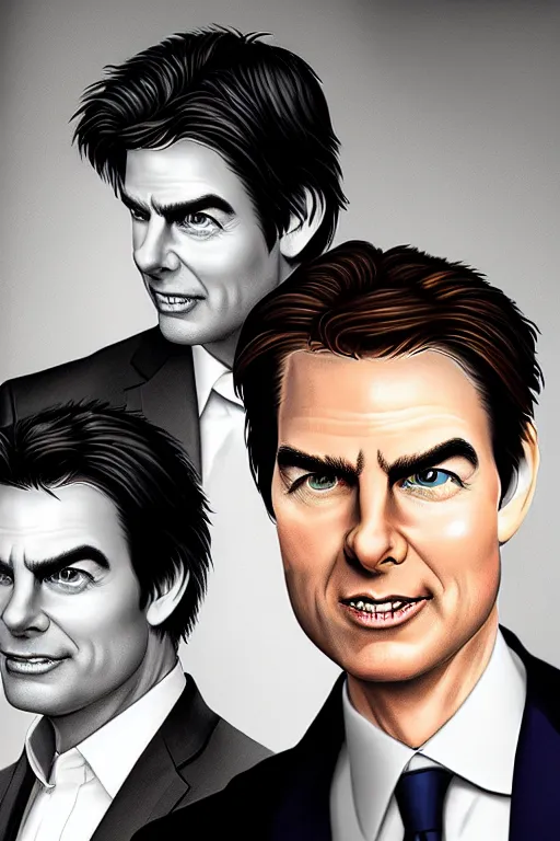 Prompt: a portrait that is a hybrid between Bill-Hader and Tom-Cruise