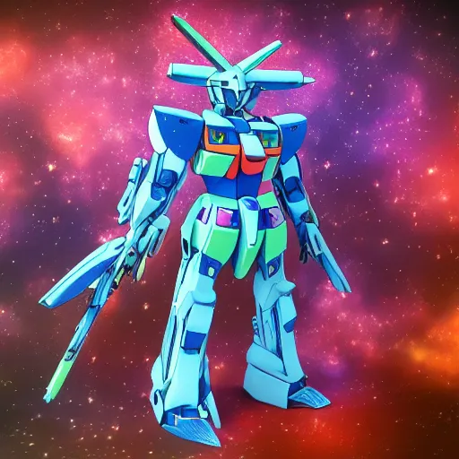 Prompt: realistic waterlilys shaped Gundam with sci-fi weapons and floral inlay, realistic, 8k resolution, digital art