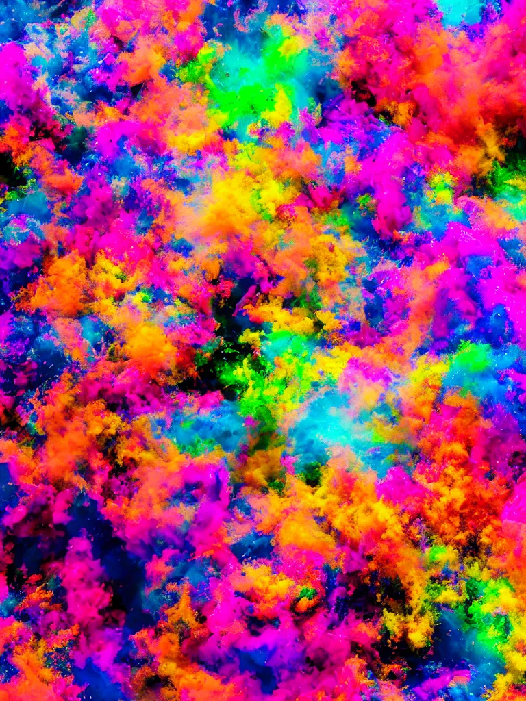 Prompt: a colorful explosion, color splashes