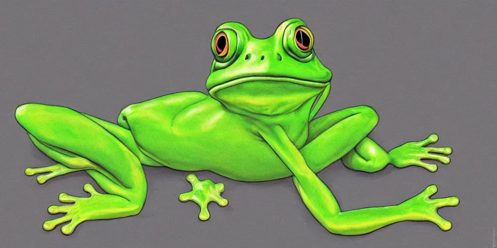 Prompt: “ an anthropomorphic frog posing in lewd positions, hyper realism ”