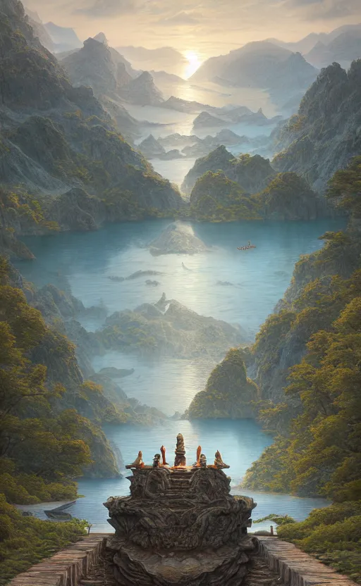 Image similar to lake godness, highly detailed, d & d, water everwhere fantasy, highly detailed, digital painting, trending on artstation, concept art, sharp focus, global illumination, ray tracing, illustration, art by artgerm and greg rutkowski and fuji choko and viktoria gavrilenko and hoang lap