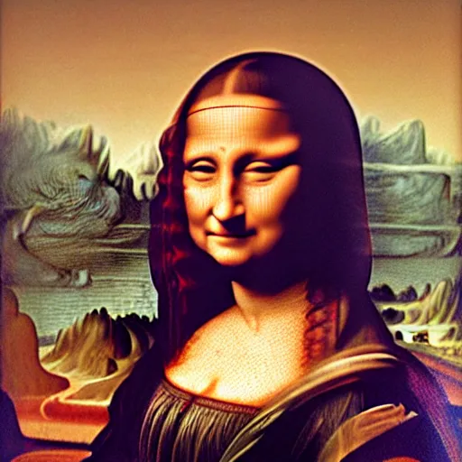 Prompt: frank reynolds painted as the mona lisa, highly detailed face, 8 k