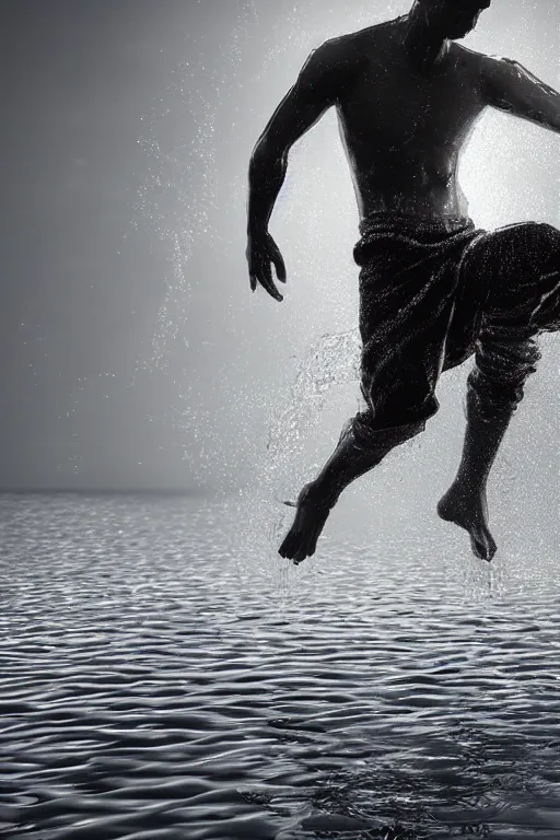 Image similar to water human dancing, cinematic lighting, extremely detailed, photorealistic