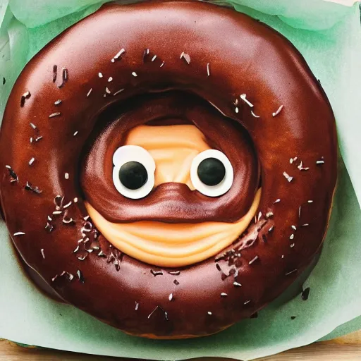 Image similar to donut man from the beautiful'food art collection masterpieces ', dslr