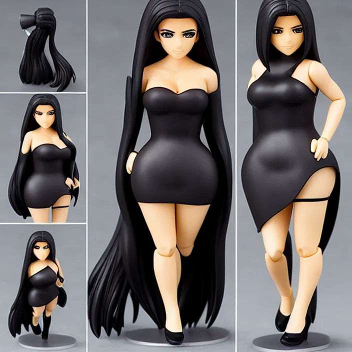 Image similar to kim kardashian, an anime nendoroid of kim kardashian, figurine, detailed product photo