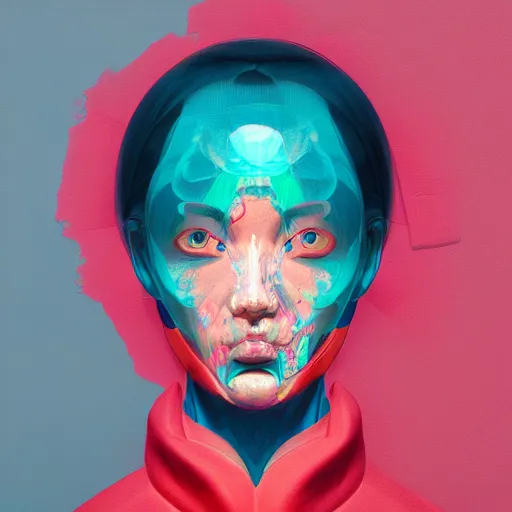 Prompt: abstract 3d female portrait age 46 by james jean and Jason Chan, rendering, redshift, octane