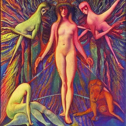 Prompt: Art by Ernst Fuchs