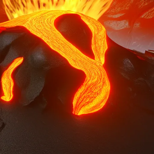 Prompt: molten core, melting, glowing magma, lava, unreal engine, highly detailed, epic