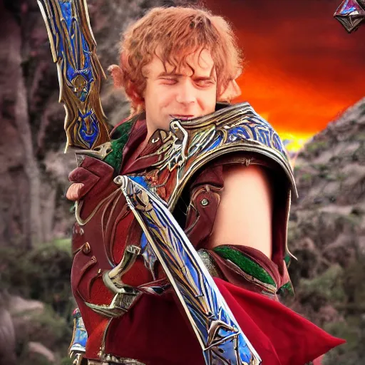 Image similar to Blood Elf Paladin in the style of Samwise Didier