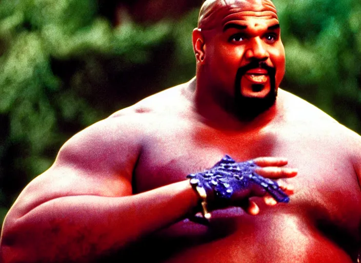 Image similar to film still of sinbad as kazaam in the movie kazaam 1 9 9 6