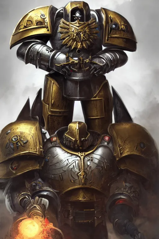 Image similar to armor portrait heros warhammer 4 0 k horus heresy fanart - the primarchs emperor by johannes helgeson animated with vfx concept artist & illustrator global illumination ray tracing hdr fanart arstation zbrush central hardmesh 8 k octane renderer comics stylized