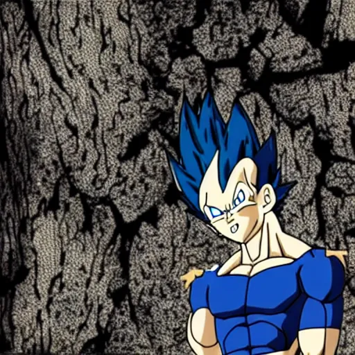 Image similar to photograph still of vegeta in blair witch project