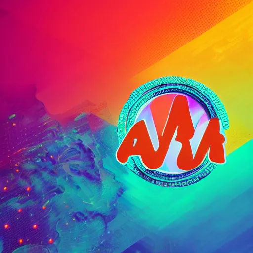 Image similar to a and w vaporwave logo, colorful, digital art, cosmic, 3 d high definition, trending on art station, photorealistic, high resolution, 8 k, octane, hyper detailed, insane details, intricate, elite, ornate, elegant trend, highly detailed and intricate, sharp focus, photography, unreal engine