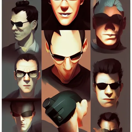 Image similar to face icon stylized minimalist the matrix, loftis, cory behance hd by jesper ejsing, by rhads, makoto shinkai and lois van baarle, ilya kuvshinov, rossdraws global illumination