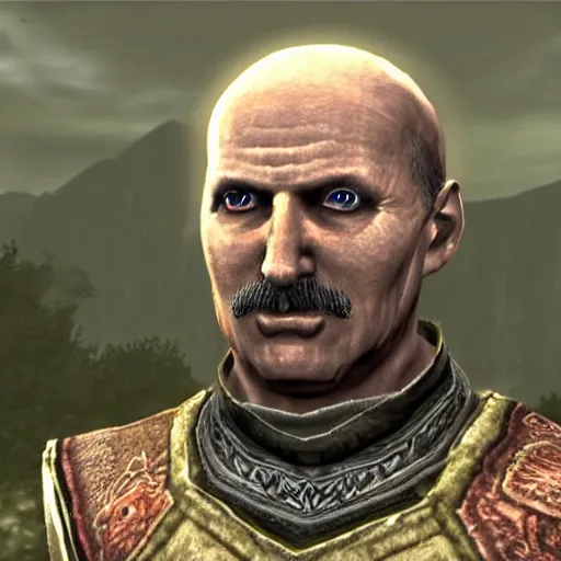 Image similar to Alexander Lukashenko in Balmora in Elder Scrolls III: Morrowind, 2002 Morrowind graphics