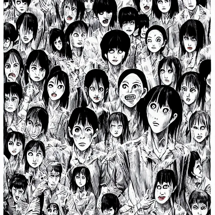 Image similar to Junji Ito manga artwork