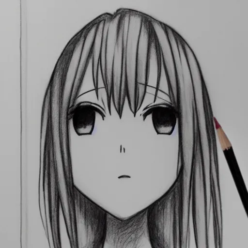 anime pencil drawing