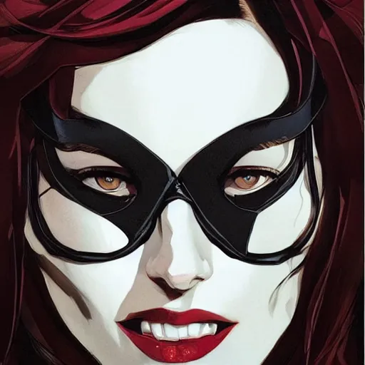 Image similar to Joshua Middleton comic art, stunning elegant female Eva Green, spy, eye patch over left eye,beautiful evil smile, symmetrical face, symmetrical eyes, leather clothing, long straight black hair, full body, MIdnight