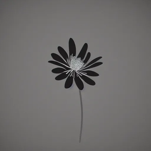 Image similar to one flower illustration on a grey flat background