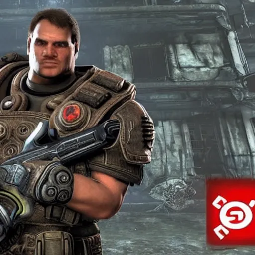 Prompt: Scooby in Gears of War