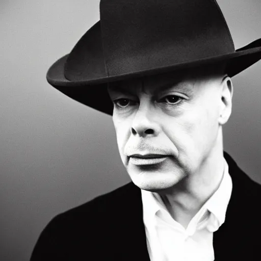 Prompt: brian eno, portrait photography