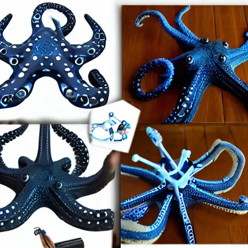 Image similar to octopus turned into a quadcopter