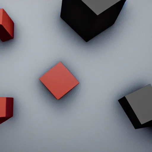 Image similar to a realistic photo of a mug being smashed on the ground and breaking into multiple voxel cubes. photo realistic.