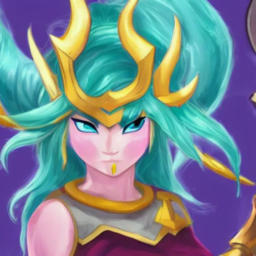 Prompt: soraka of league of legends teaches math