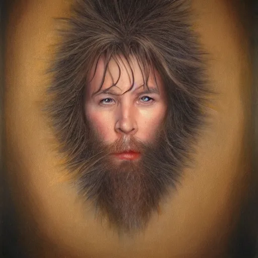 Image similar to the hyper - realistic portrait of god of dreams