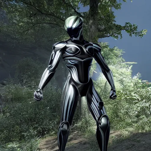 Image similar to the nanosuit from crysis in ultra realistic detail, lit like a apple iphone ad, ultra hd