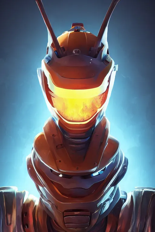 Image similar to epic mask helmet robot ninja portrait stylized as fornite style game design fanart by concept artist gervasio canda, behance hd by jesper ejsing, by rhads, makoto shinkai and lois van baarle, ilya kuvshinov, rossdraws global illumination radiating a glowing aura global illumination ray tracing hdr render in unreal engine 5