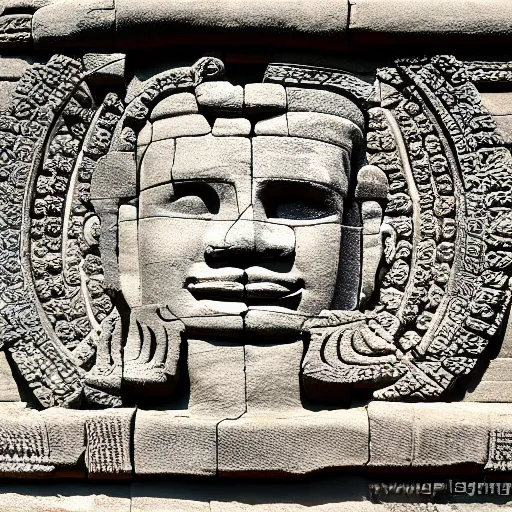 Prompt: Angkor wat bas relief new england Patriots