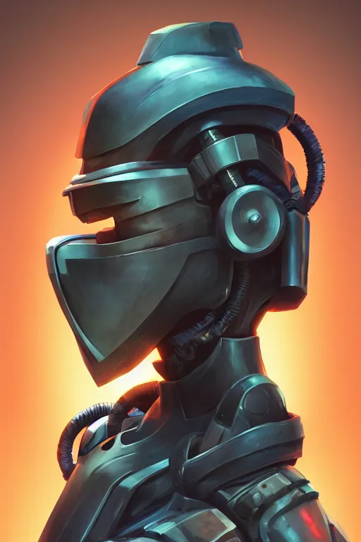 Image similar to epic mask helmet robot ninja portrait stylized as fornite style game design fanart by concept artist gervasio canda, behance hd by jesper ejsing, by rhads, makoto shinkai and lois van baarle, ilya kuvshinov, rossdraws global illumination radiating a glowing aura global illumination ray tracing hdr render in unreal engine 5