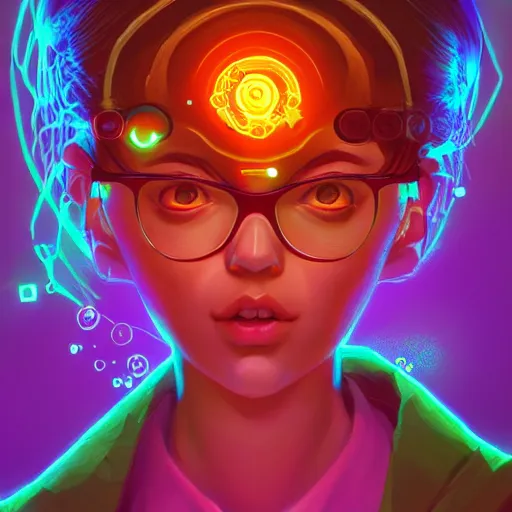 Image similar to skill magic geek inside matrix deepdream radiating a glowing aura stuff loot legends stylized digital illustration video game icon artstation lois van baarle, ilya kuvshinov, rossdraws,