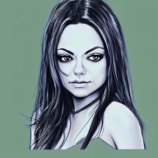 Prompt: a portrait of mila kunis, anime art style