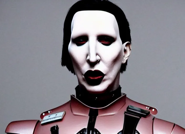 Prompt: marilyn manson robocop