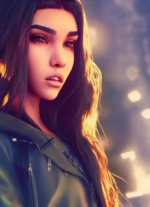 Image similar to Madison Beer as a video game character, digital art, unreal engine, unreal engine render, blender render, render, 4k, coherent