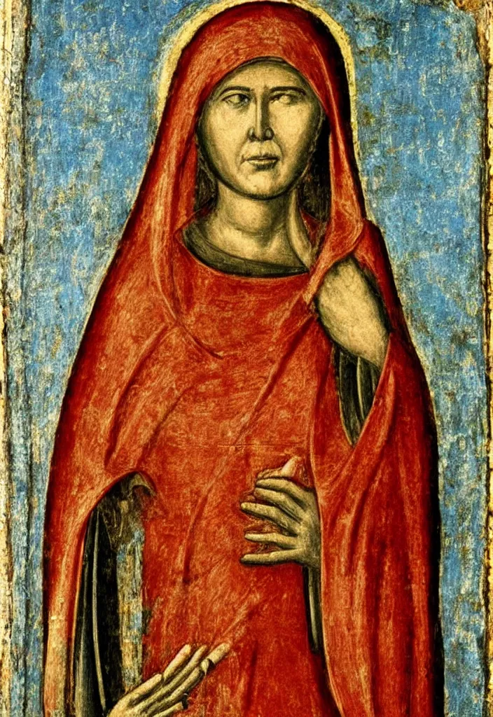 Image similar to saint mary mackillop by Duccio, circa 1285